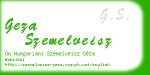 geza szemelveisz business card